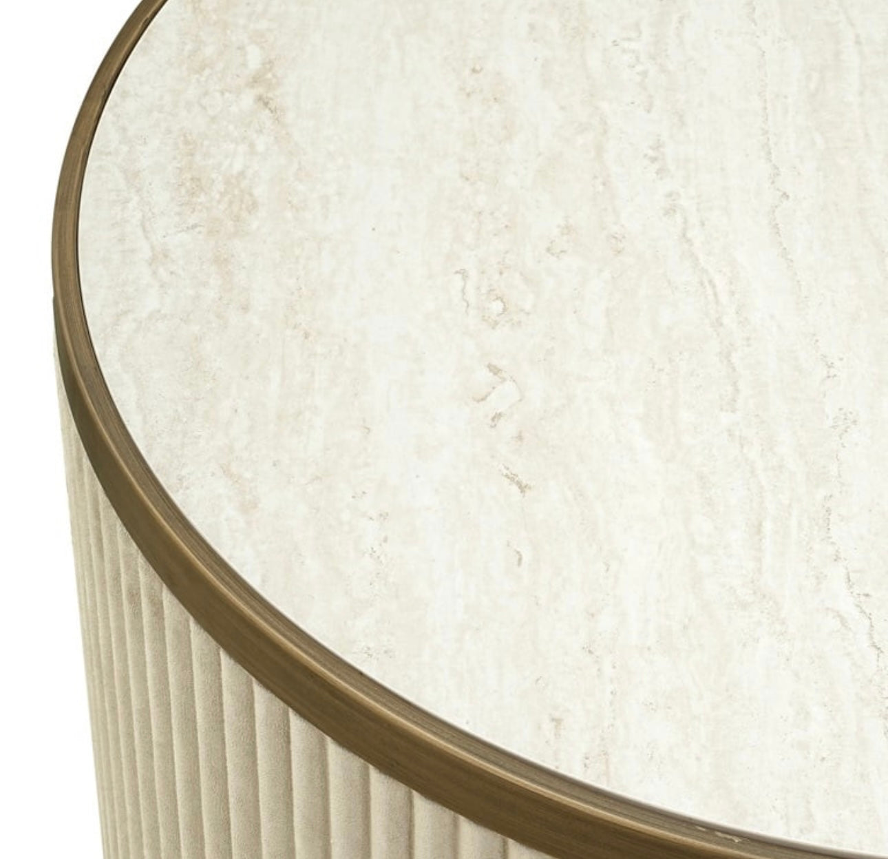 Suede Ribbed Coffee Table