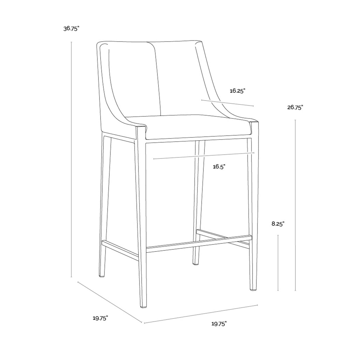 Ember Counter Stool Oatmeal