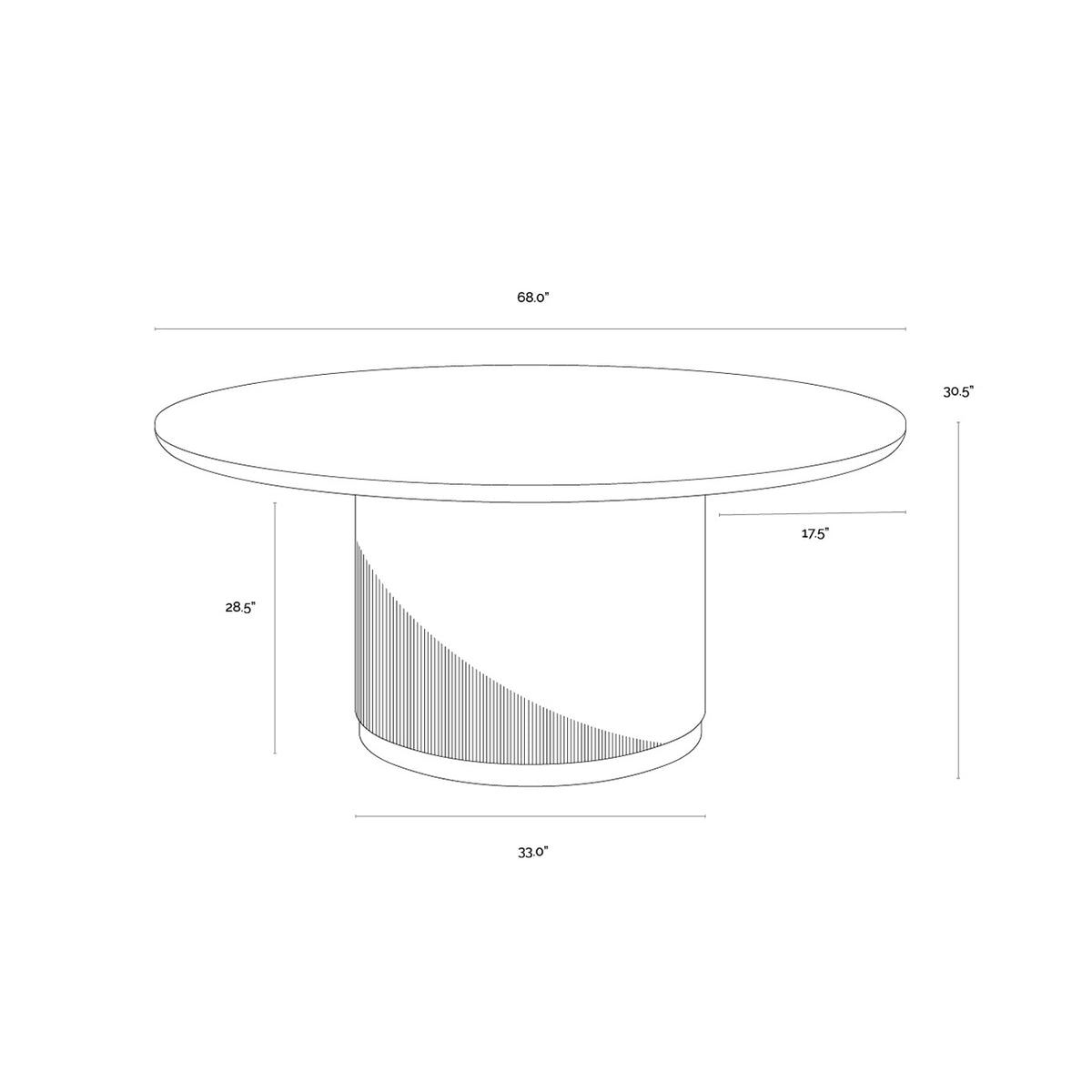 Florence Round Oak Dining Table 170cm