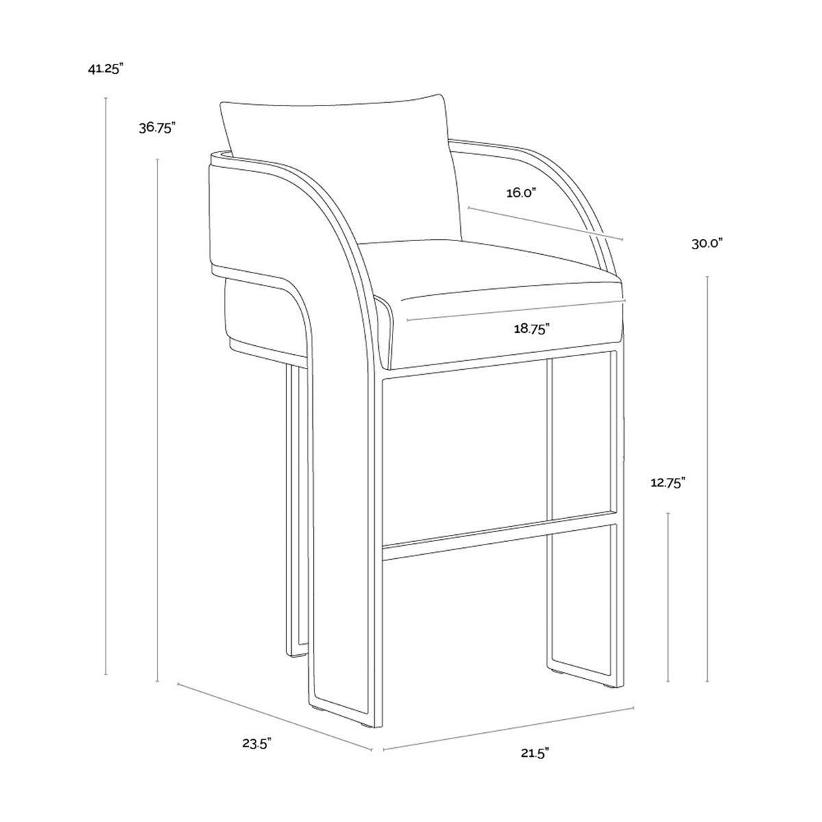 Hastings Barstool Black