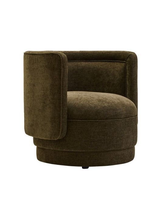 Forest Green Chenille Accent Chair
