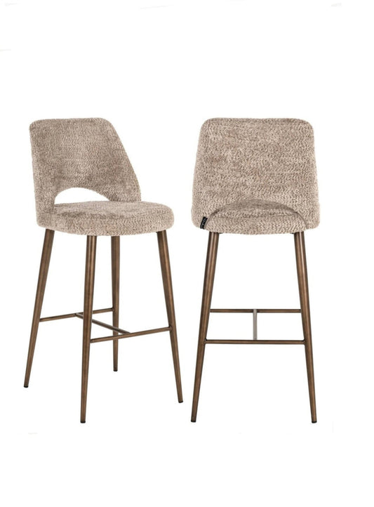 Luxury Soft Beige Bar Stool