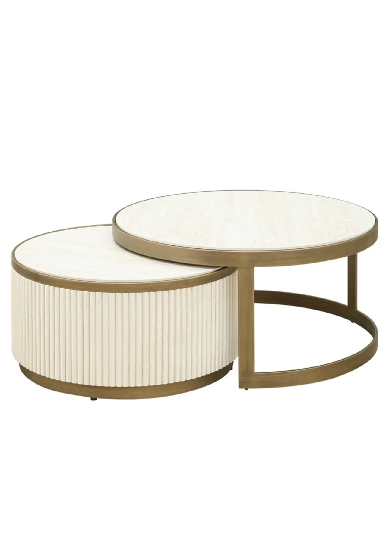 Suede Ribbed Coffee Table