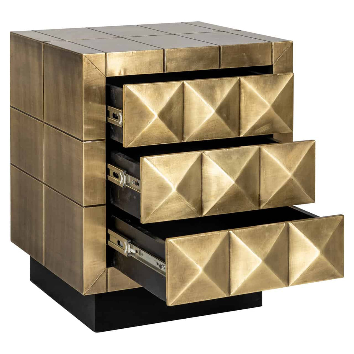 Collette Brushed Gold Bedside Table