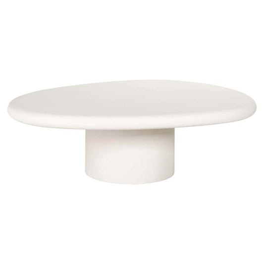 Bourne White Coffee Table 110x90cm