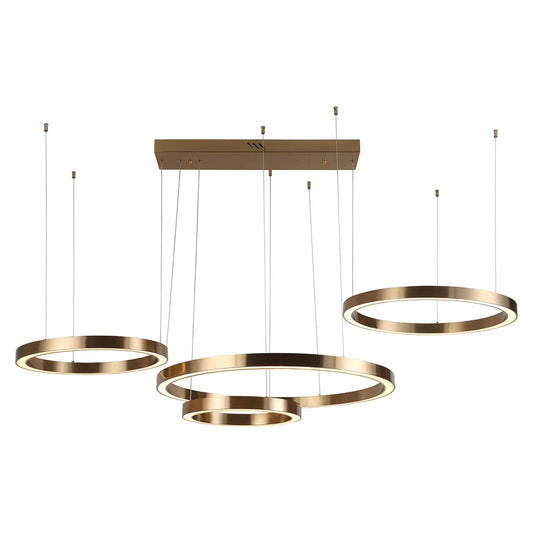 Lily Brushed Gold Chandelier