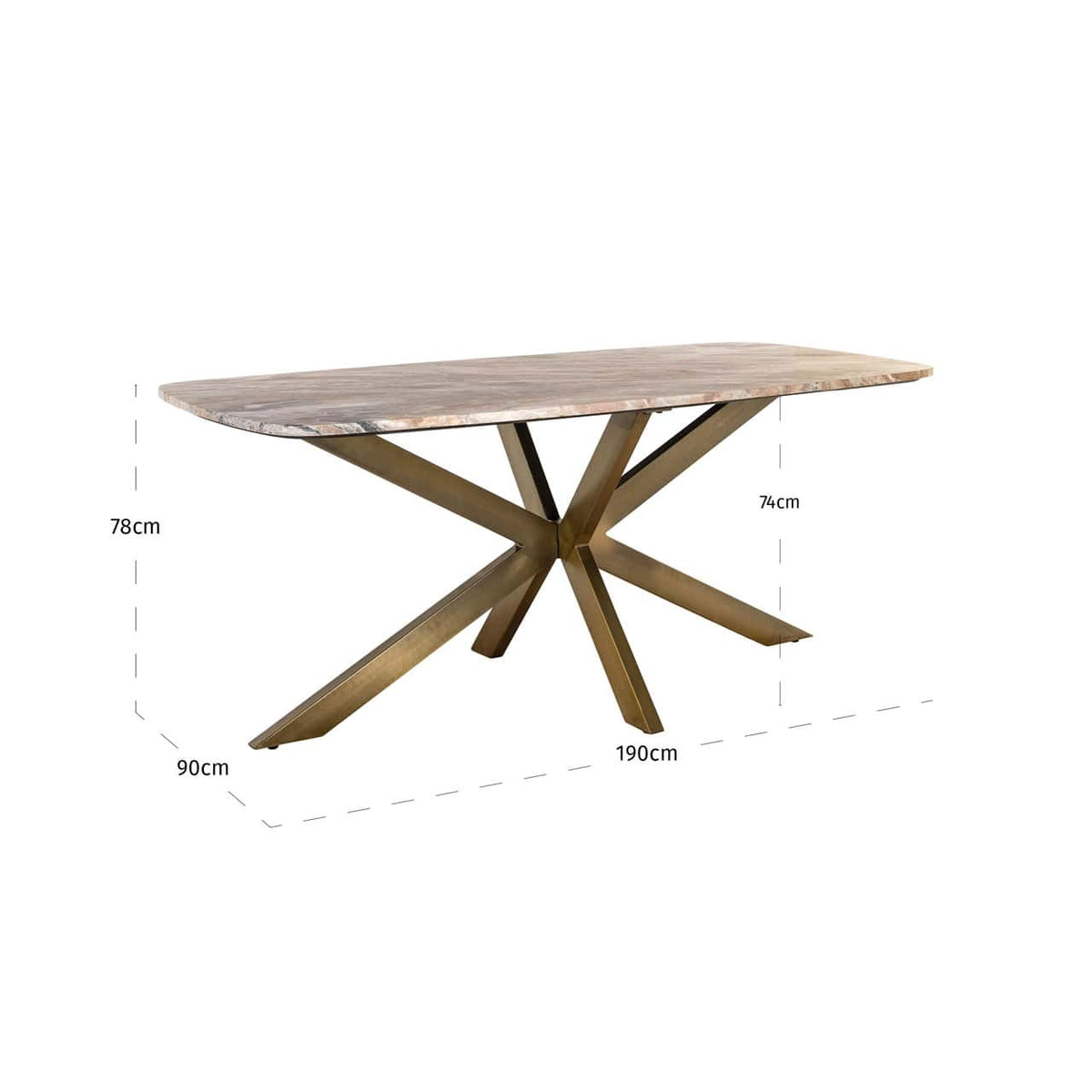 Bodmin Blush Beige Danish Oval Dining Table