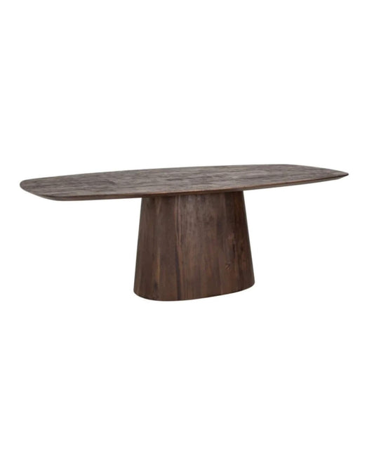 Mango Dark Brown Oval Dining Table