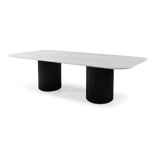Lantine Marble 240 Dining Table – Matt Black