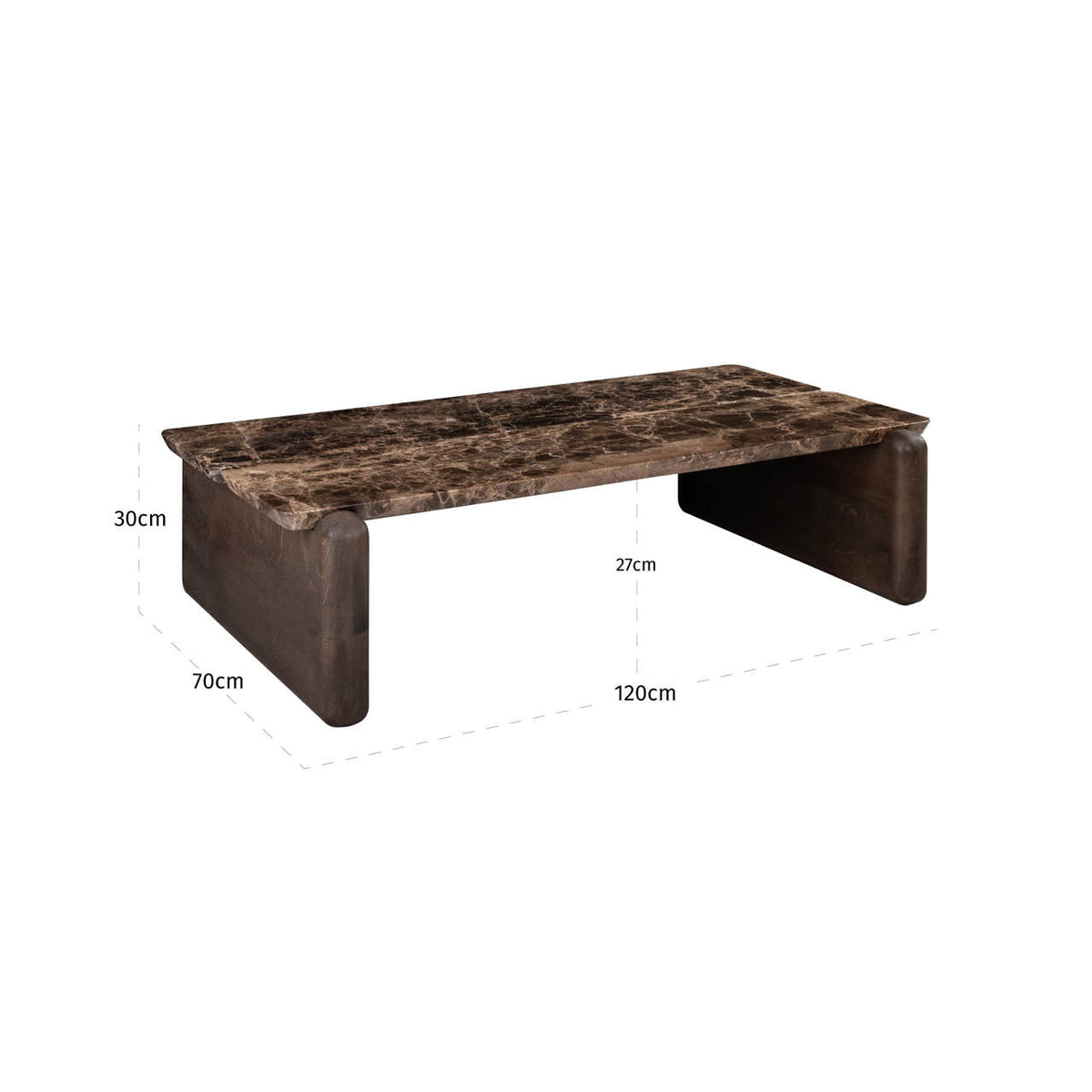 Lagrange Dark Brown Coffee Table