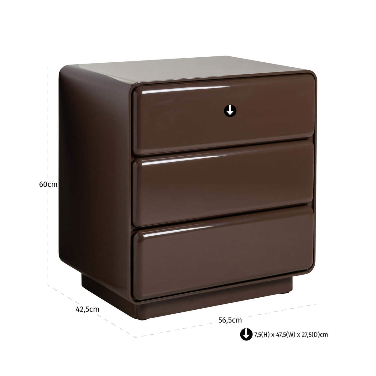 Demelza Chestnut Bedside Table