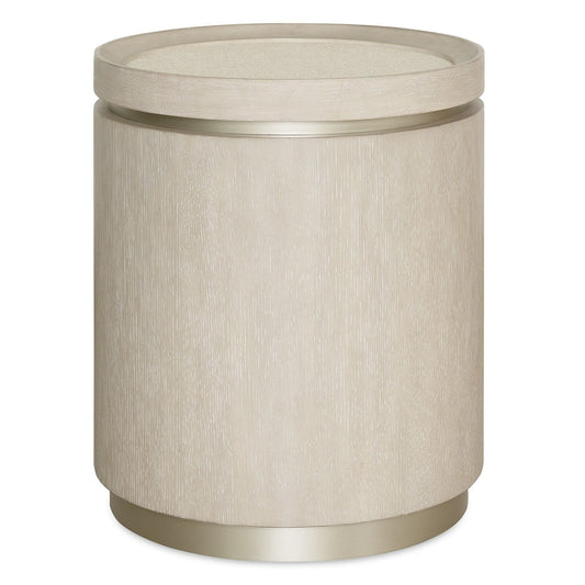 Porto Light Oak Drum Side Table