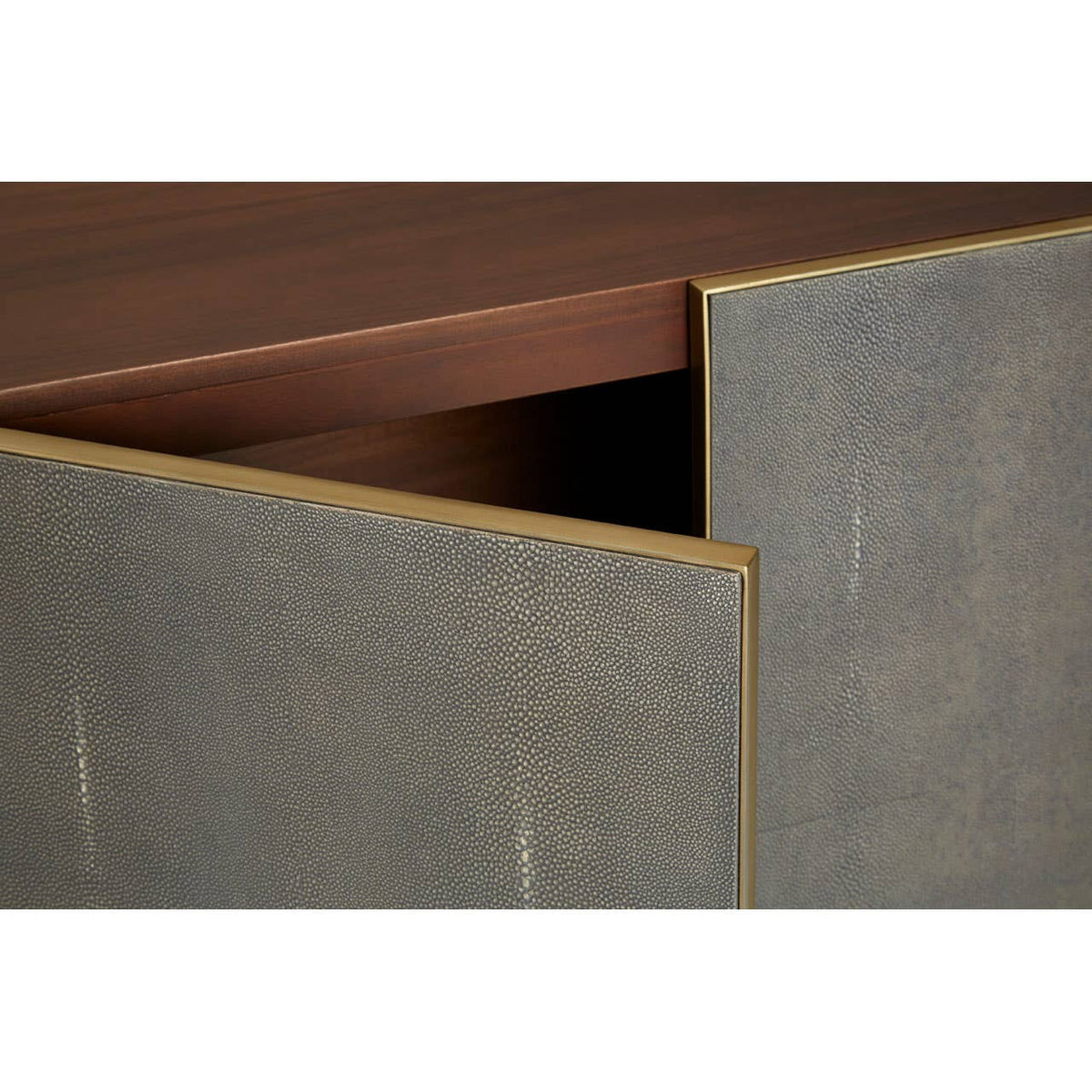 Ashford Grey Shagreen and Walnut Sideboard
