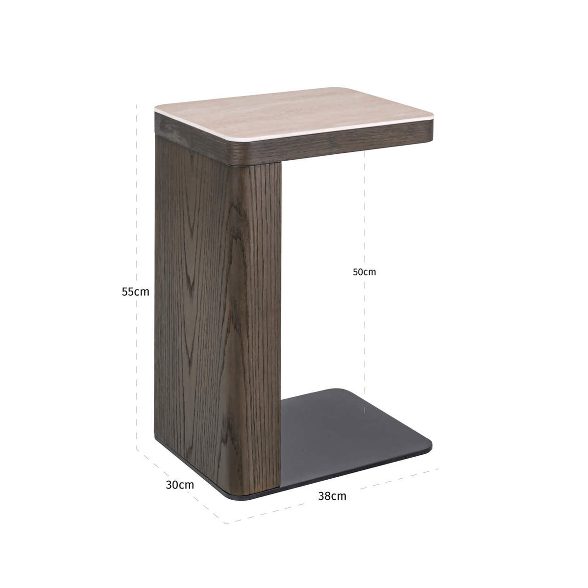 Nantes Brown Sofa Side Table
