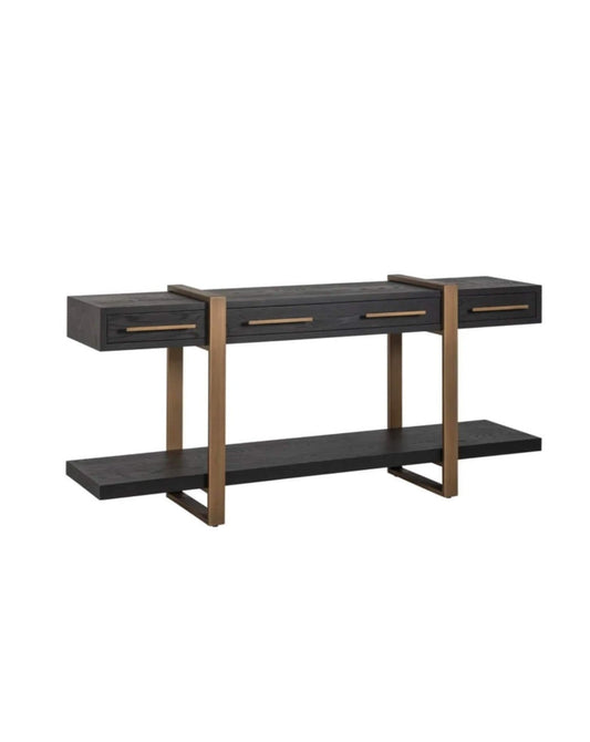 Dark Coffee Brass Detailed Sideboard