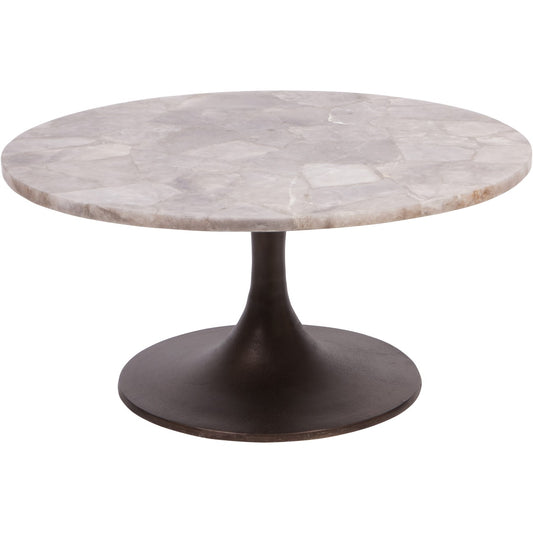 Verity Round Smokey Quartz Coffee Table 80cm