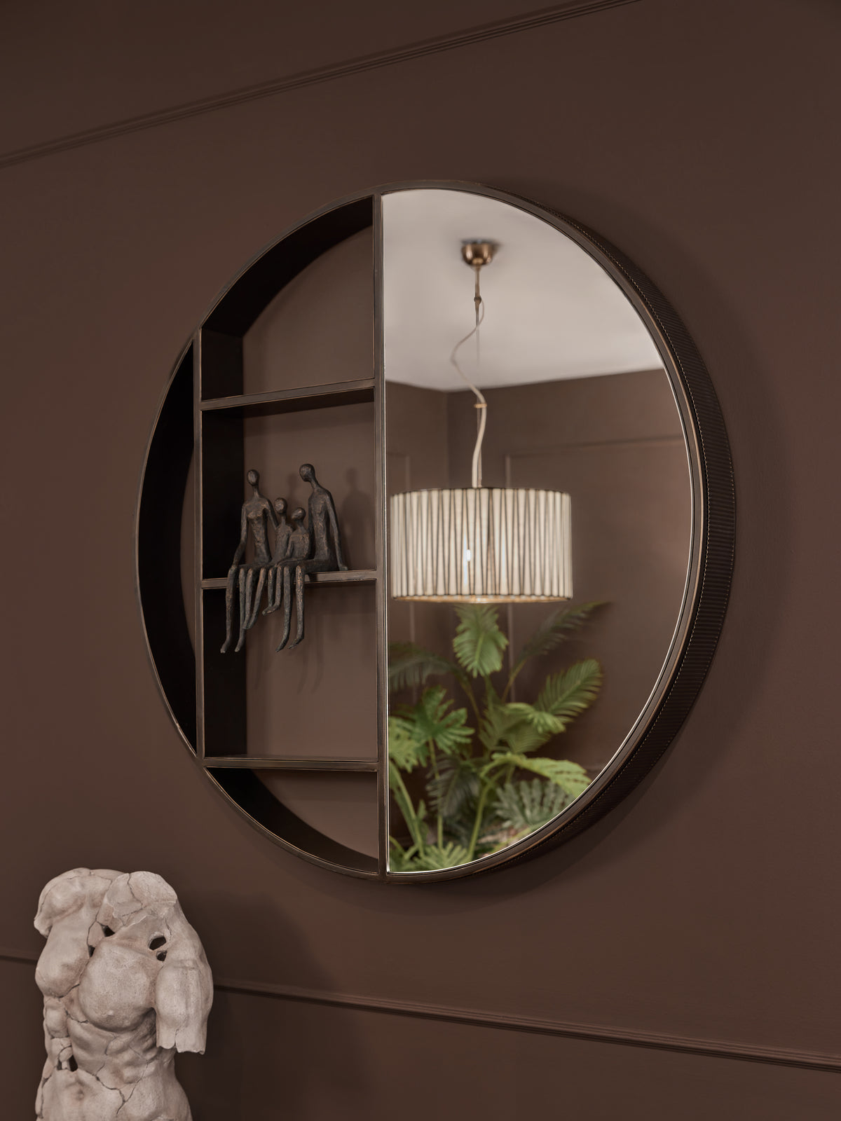 Monte Carlo Black Shelving Mirror Small