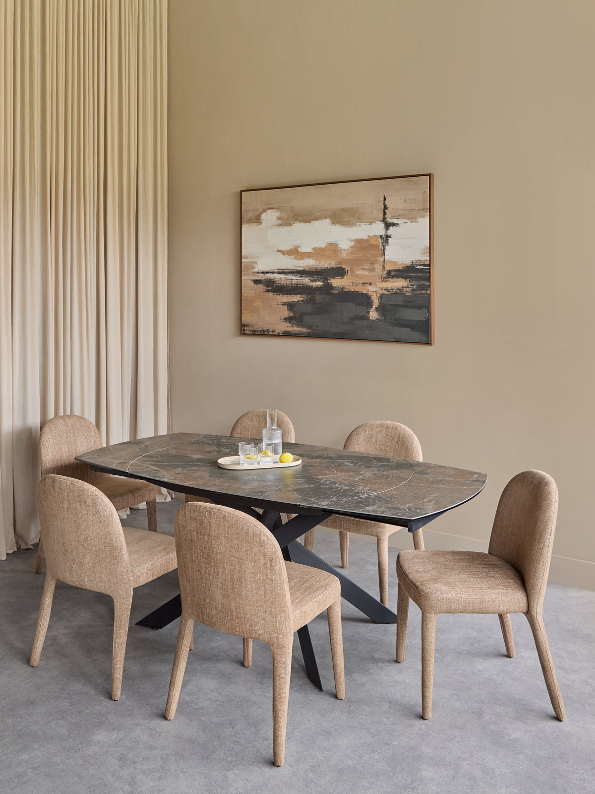 Ludlow Extendable Dining Table Smoked Stone