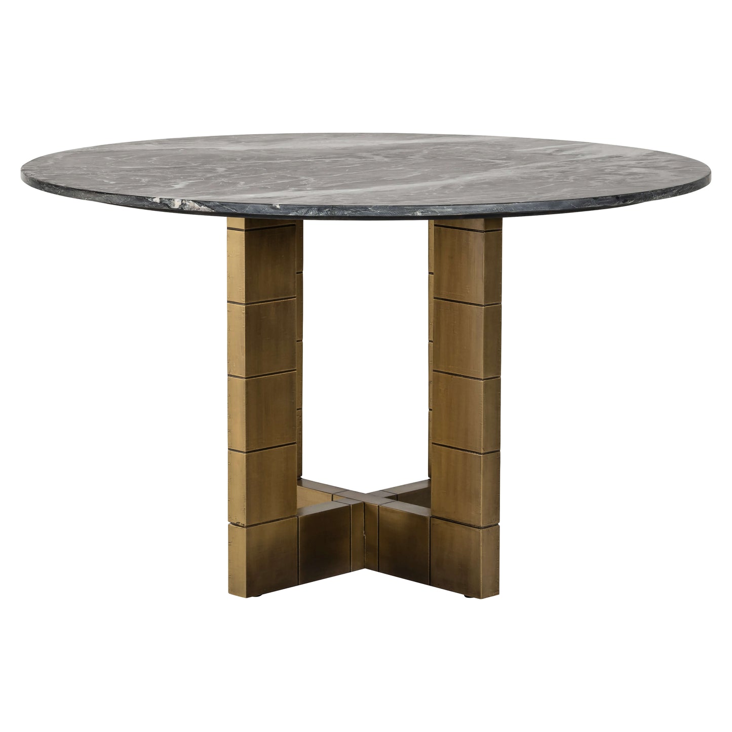 Brass Plated Black Marble Dining Table