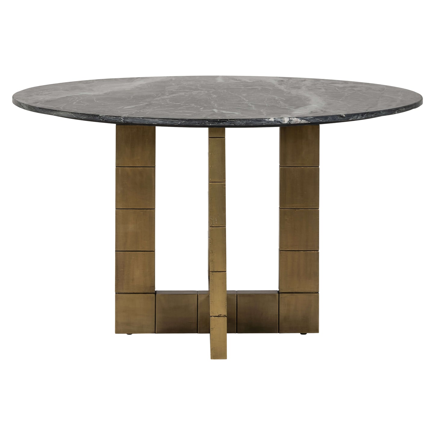 Brass Plated Black Marble Dining Table