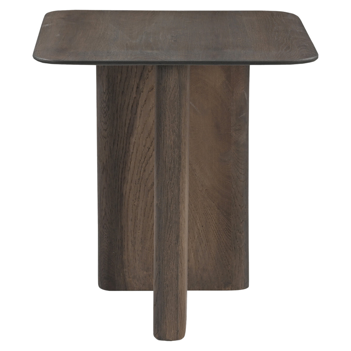 Castella Smoked Charcoal Oak Top Side Table