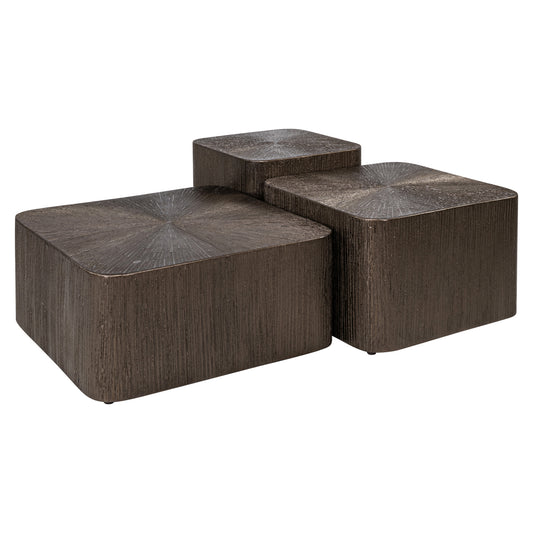 Cubist Bronze Coffee Table Set
