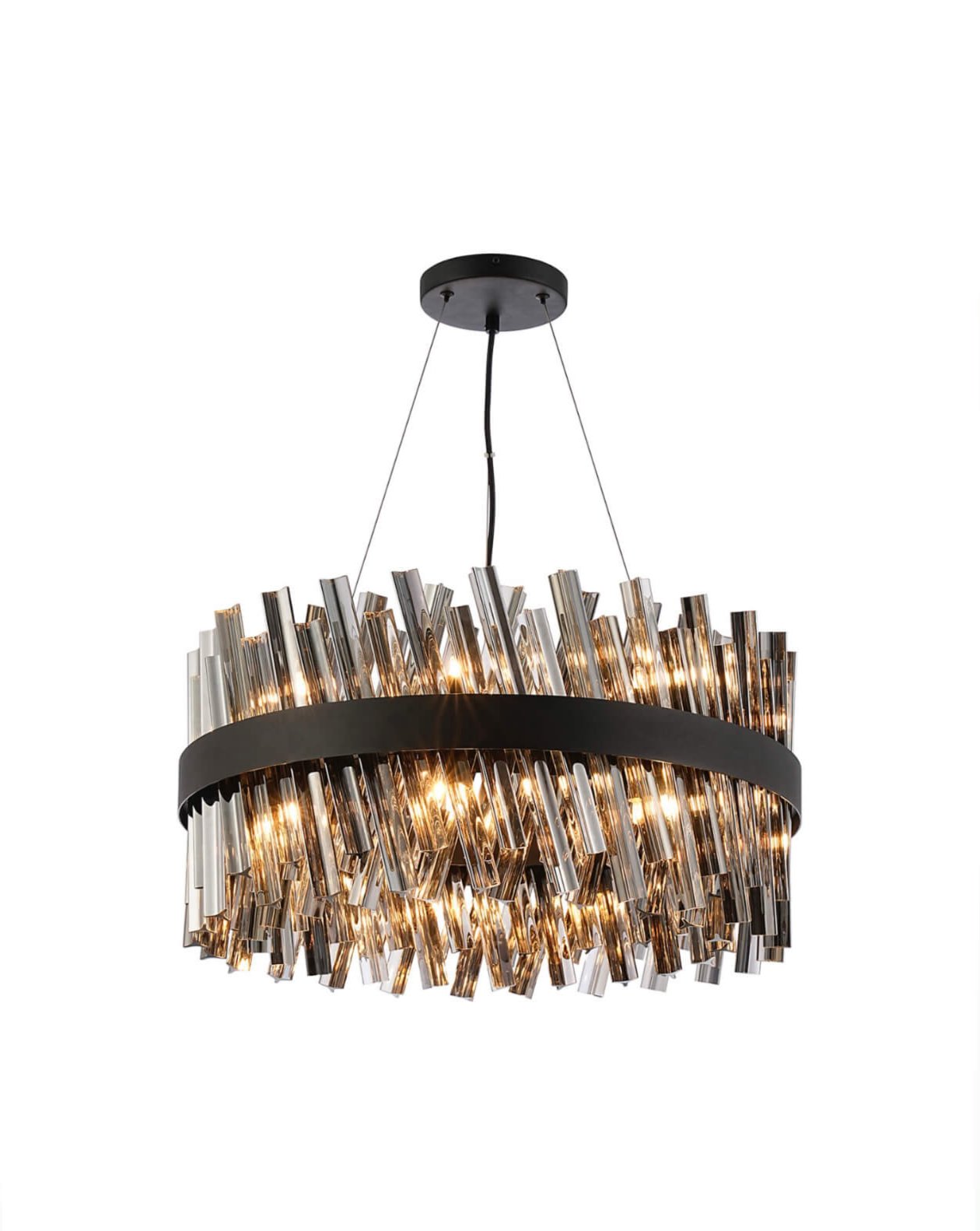 Bond Street Black Smoke 60cm Chandelier