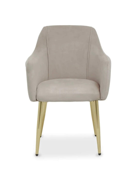 Chic Mink Velvet Dining Chair