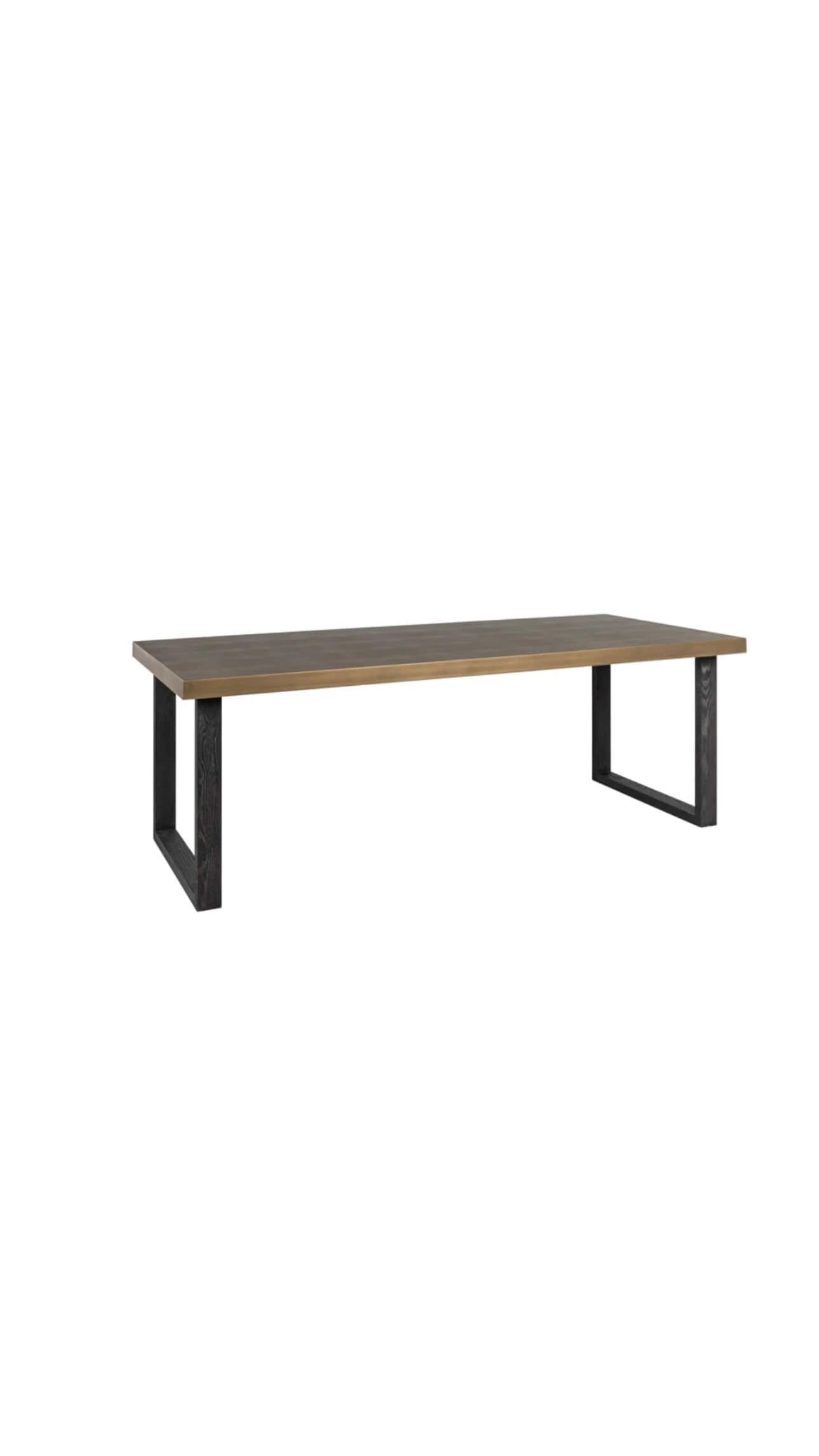 Textured Brass Trim Dining Table 230