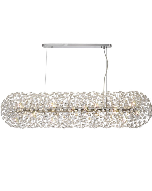 Belgrave Crystal Chrome Long Chandelier