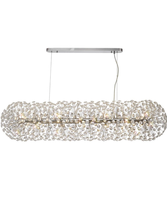 Belgrave Crystal Chrome Long Chandelier