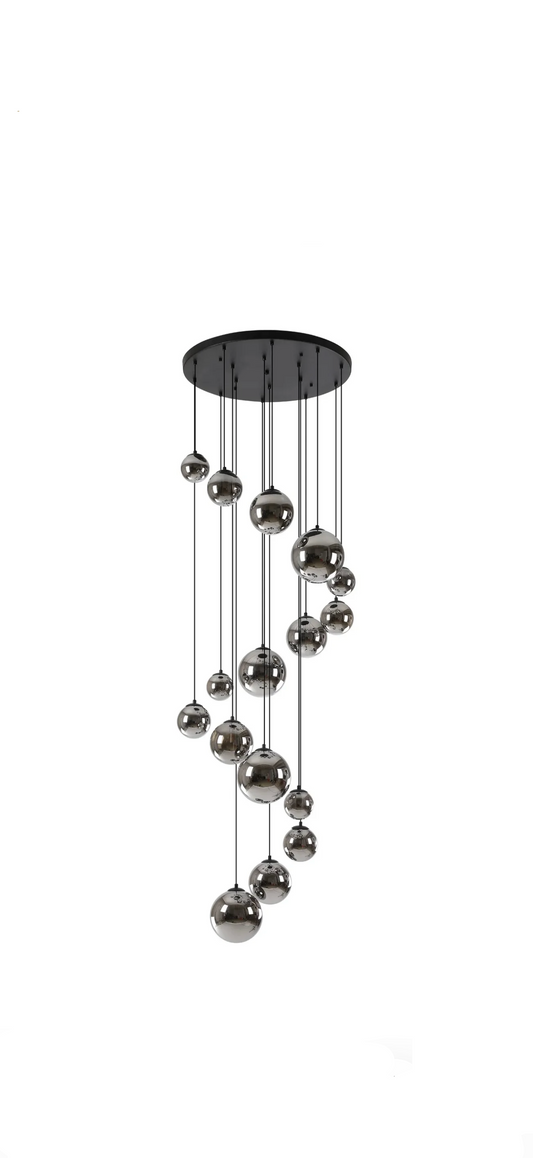 Lunar Matt Black Cluster Pendant
