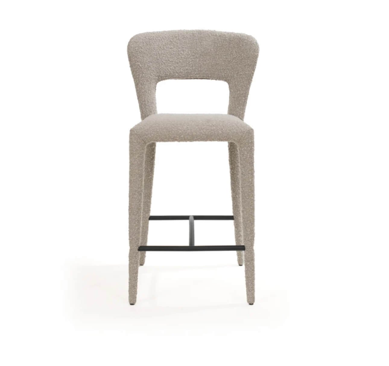 Tommy Franks Pari I Bar Stool - Chex Boucle Steam