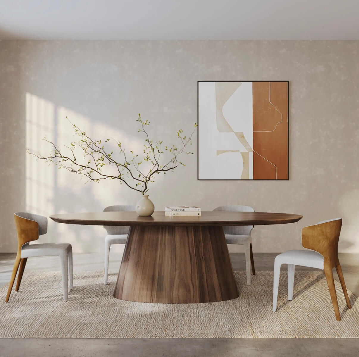 Tommy Franks Tavamo Dining Table - Oval - Walnut