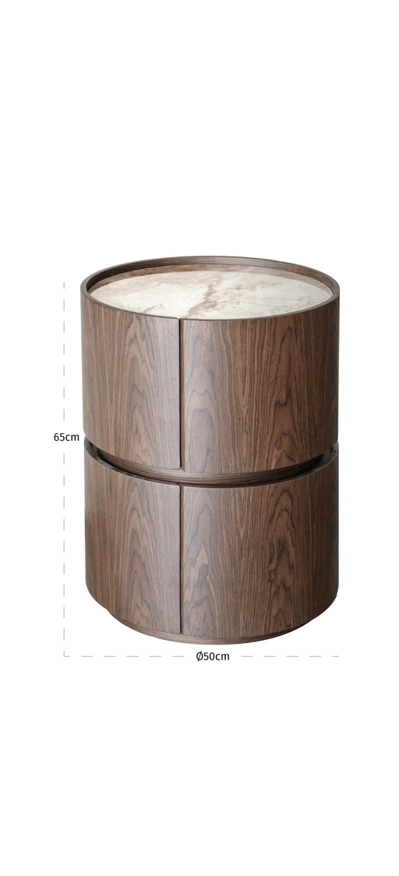 Ceramic Top Round Side Table