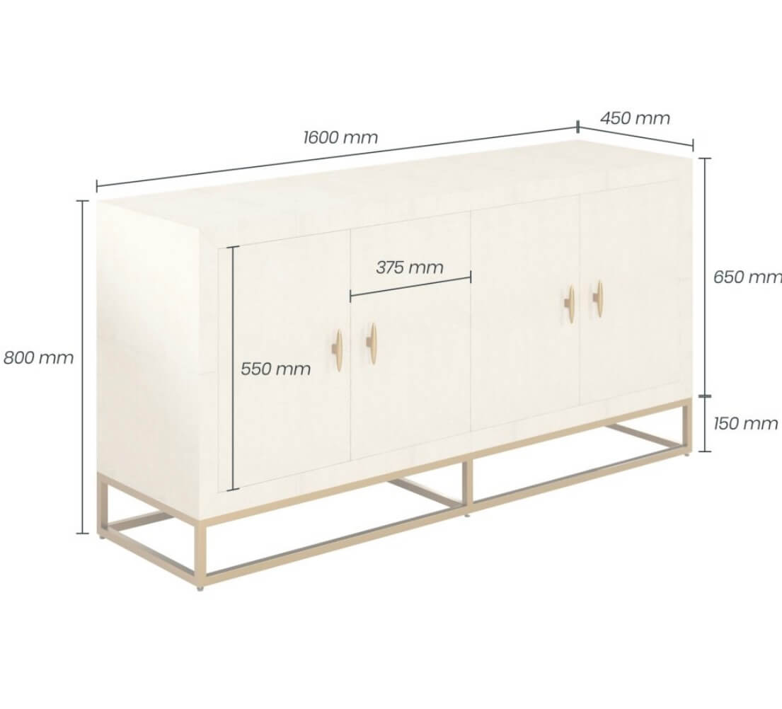 Ivory Shagreen Sideboard