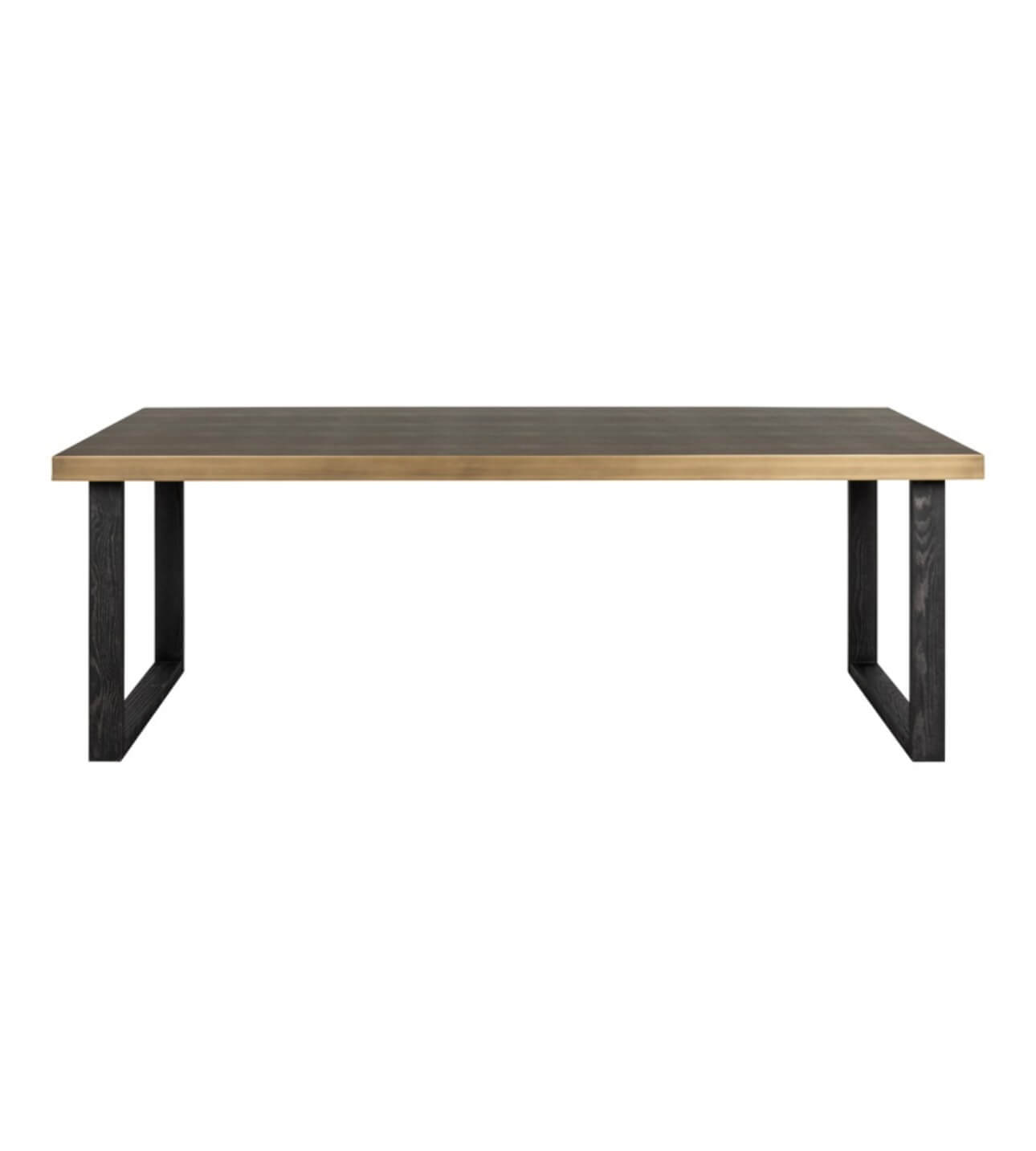 Textured Brass Trim Dining Table 230