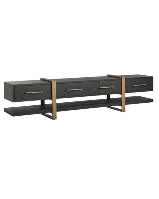 Dark Coffee Brass Media Unit