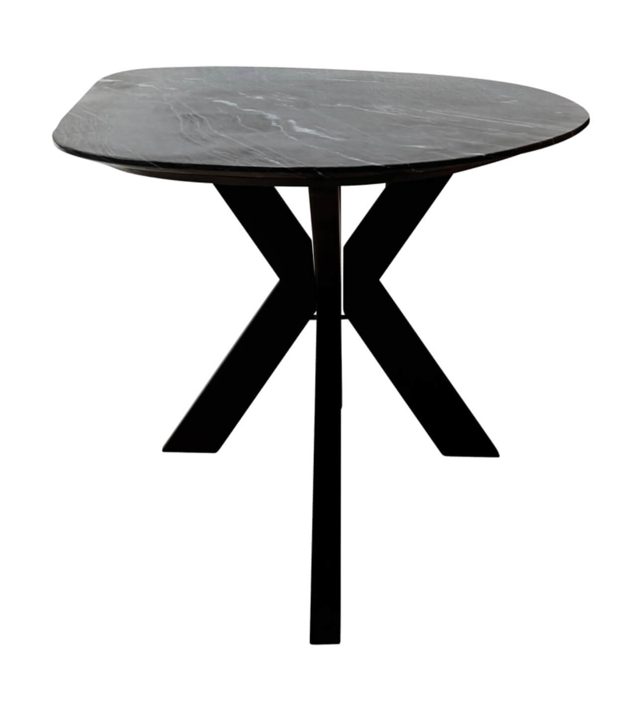 Tornado Black Marble Dining Table