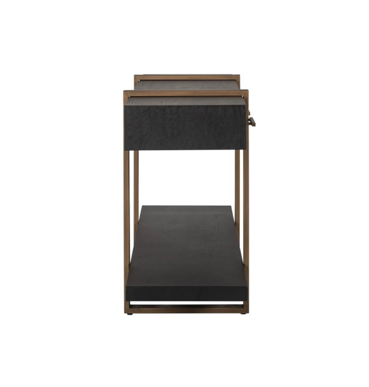 Dark Coffee Brass Detailed Sideboard