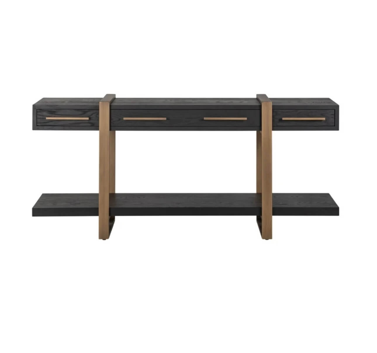Dark Coffee Brass Detailed Sideboard