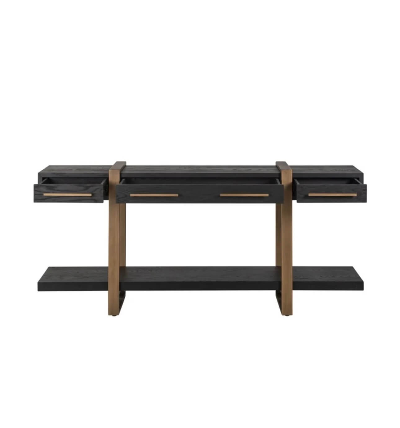 Dark Coffee Brass Detailed Sideboard