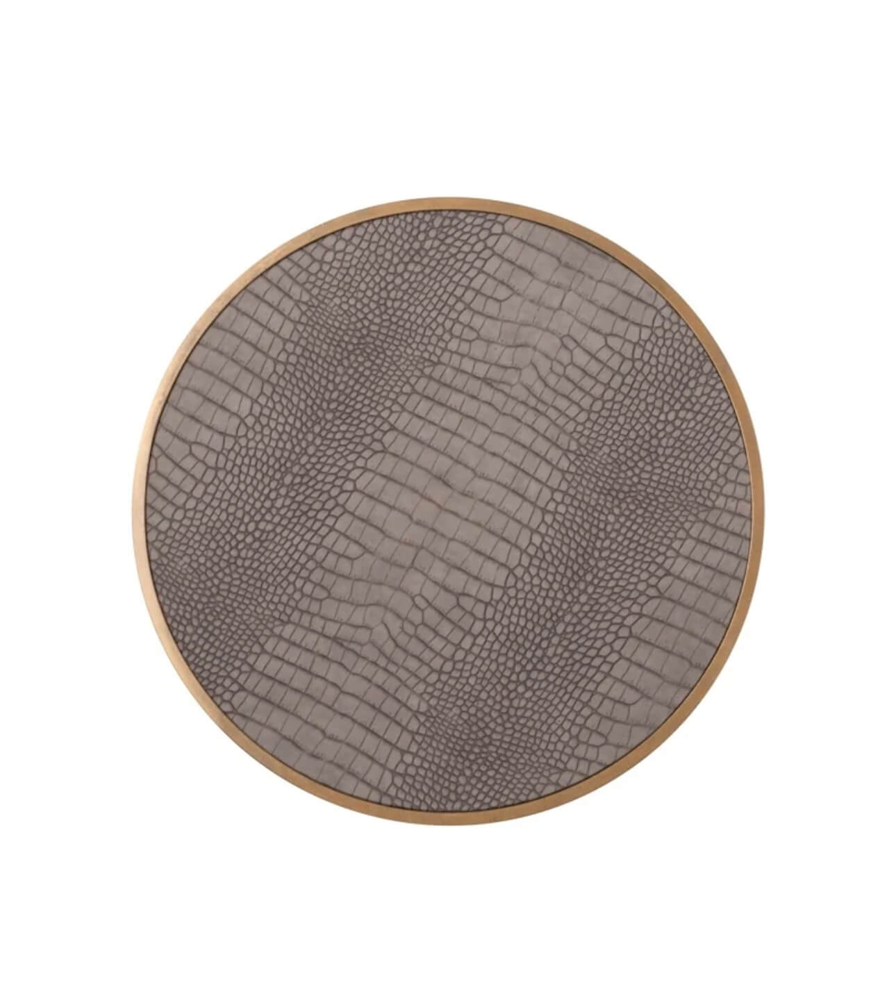 Brushed Gold Textured Side Table