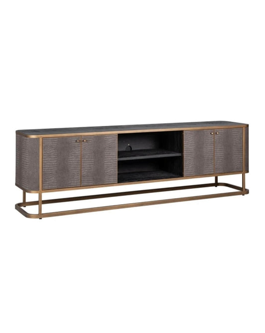 Brushed Gold Textured Media Unit