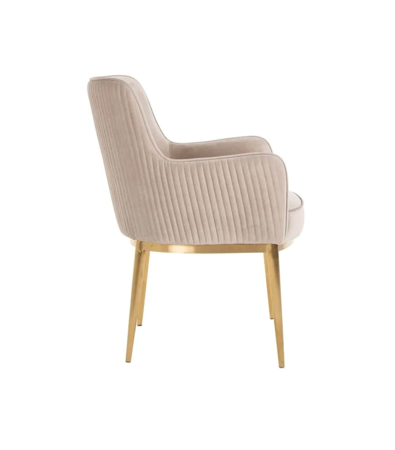 Luxe Mink Velvet Dining Chair