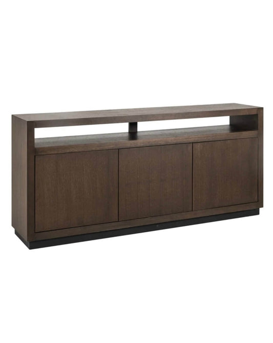 Brown Oak Veneer Sideboard