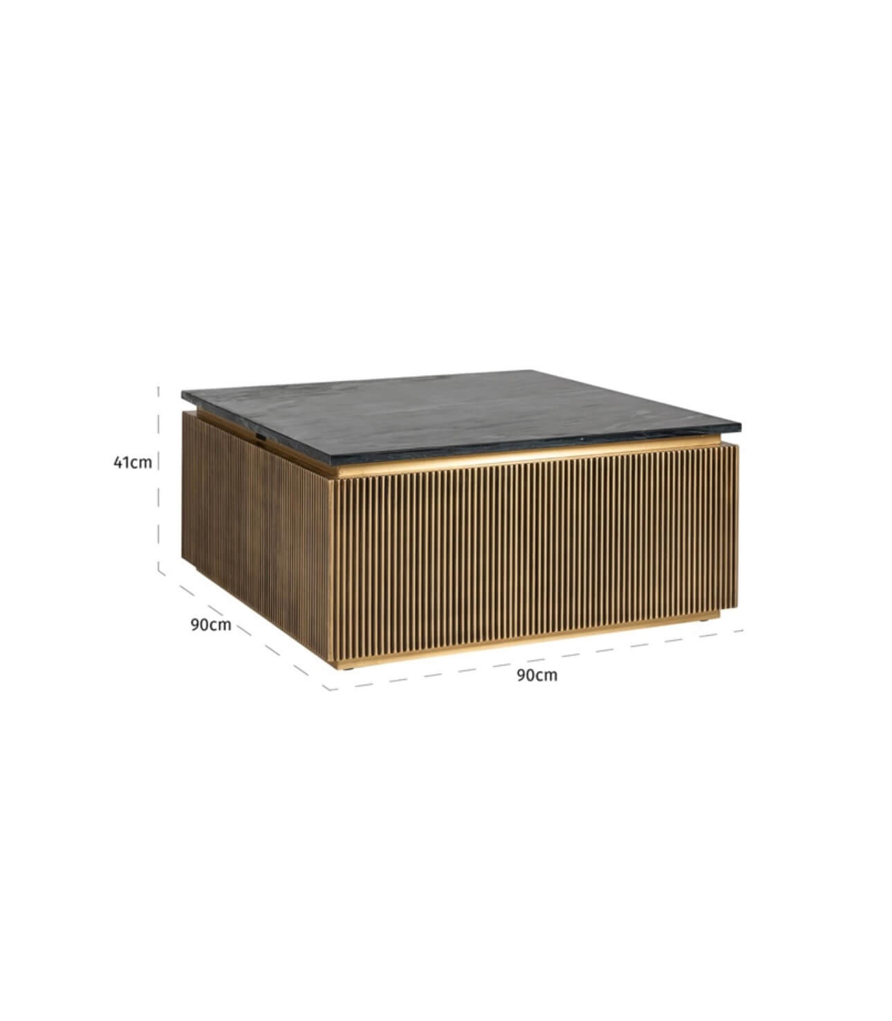 Brass Plated Colosseum Sqaure Coffee Table