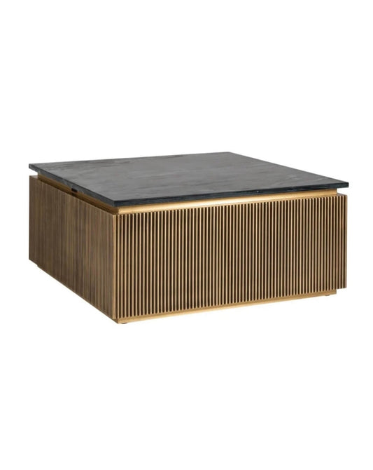 Brass Plated Colosseum Sqaure Coffee Table