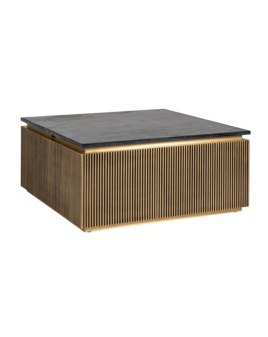 Brass Plated Colosseum Square Coffee Table