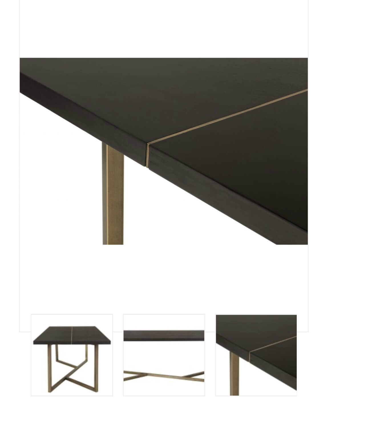 Warm Brown Bronze Detailed Dining Table